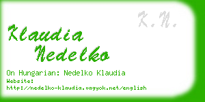 klaudia nedelko business card
